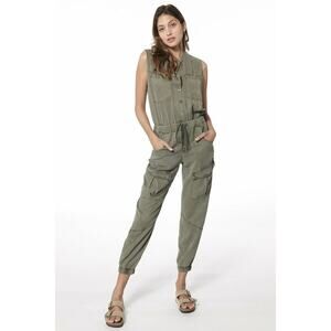 Young Fabulous & Broke Grayson Jumpsuit in Cadet Pigment XS Green